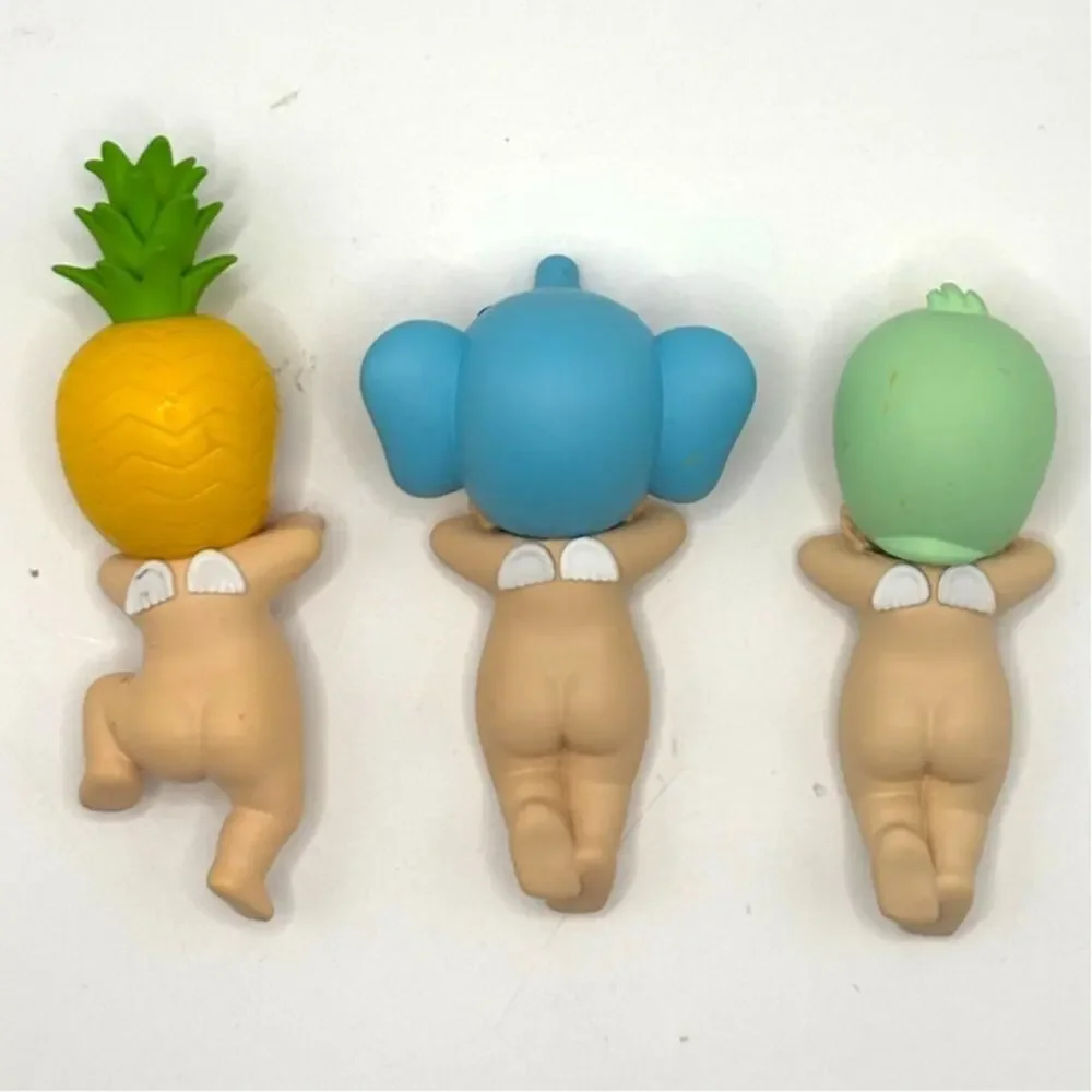 3 Authentic Sonny Angel Hipper, Collectible Figures, Pineapple, Elephant, Duck